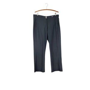 Nike Dri-Fit Straight Leg Zipper Fly Black Pants Yoga Training Womens Size XL